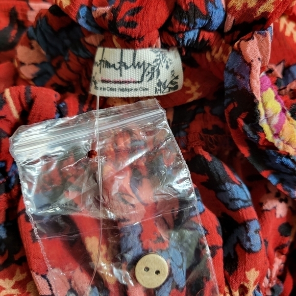 Free People Dance with Me Printed Maxi Dress Berry Combo New Size XS - Picture 10 of 12